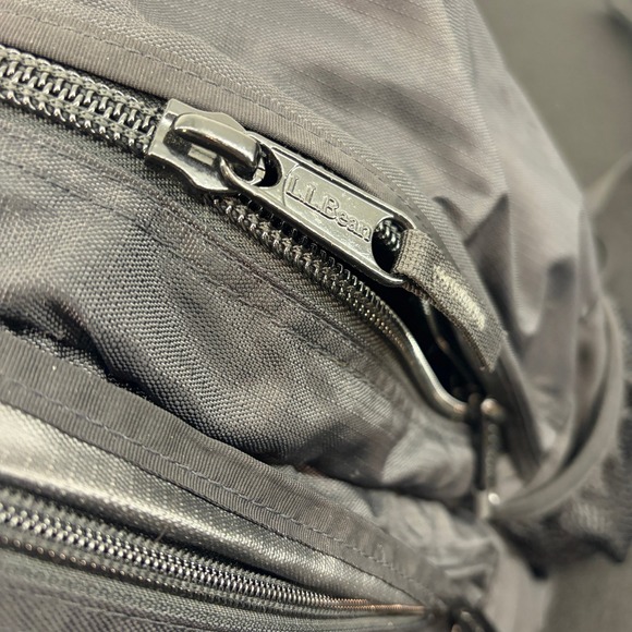 EUC LL Bean Super Deluxe XL Backpack Book Pack Bookbag 41L Black 290888 - Picture 10 of 14